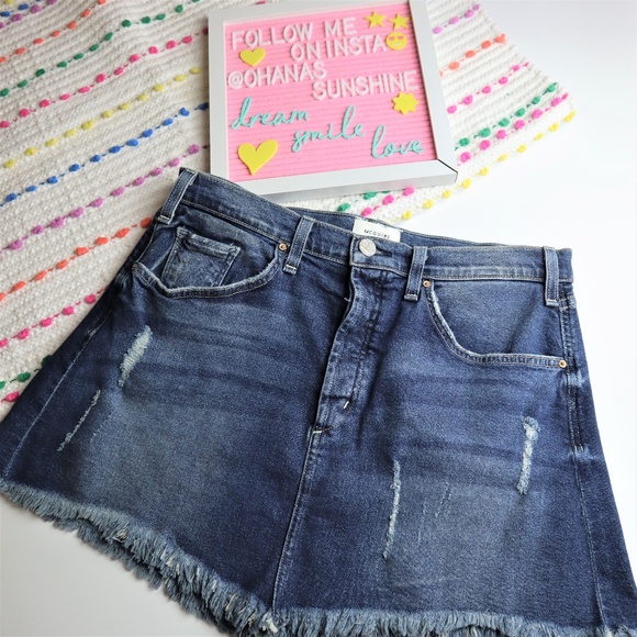 McGuire Denim Dresses & Skirts - McGuire Denim Distressed Mini Skirt Size 14